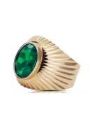 Original Vintage 14K Rose Gold Emerald Ring Vintage Jewlery vrc127r